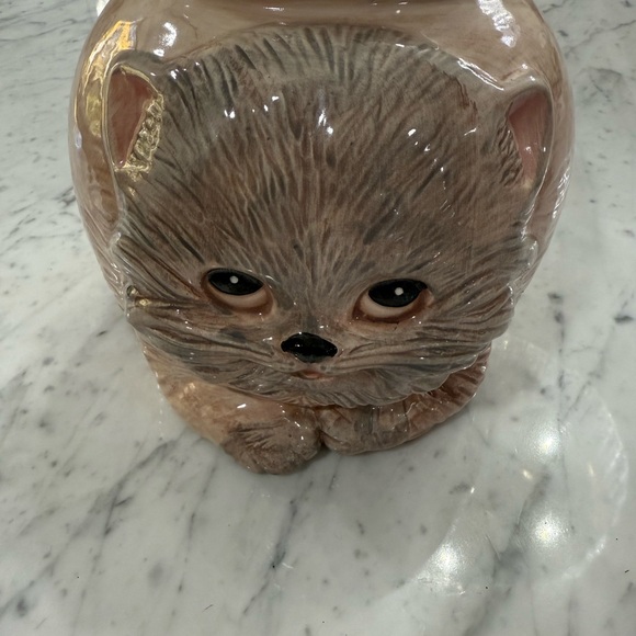 ❤️SOLD❤️ Vintage Cookie Jar 1960s Realistic Cat Treasure Craft RARE Mid Century - Picture 7 of 10